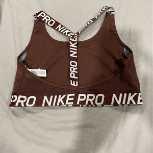 Nike pro brown sports bra